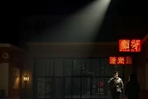 《旧书店的第七排》木质书架与暖光